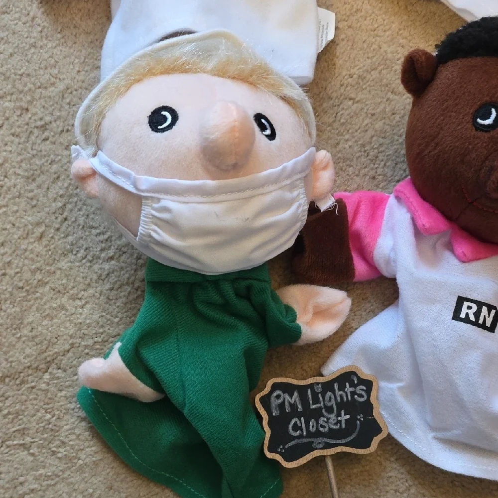 Get Ready Kids! Plush Hand Puppets Set of 6 Occupations